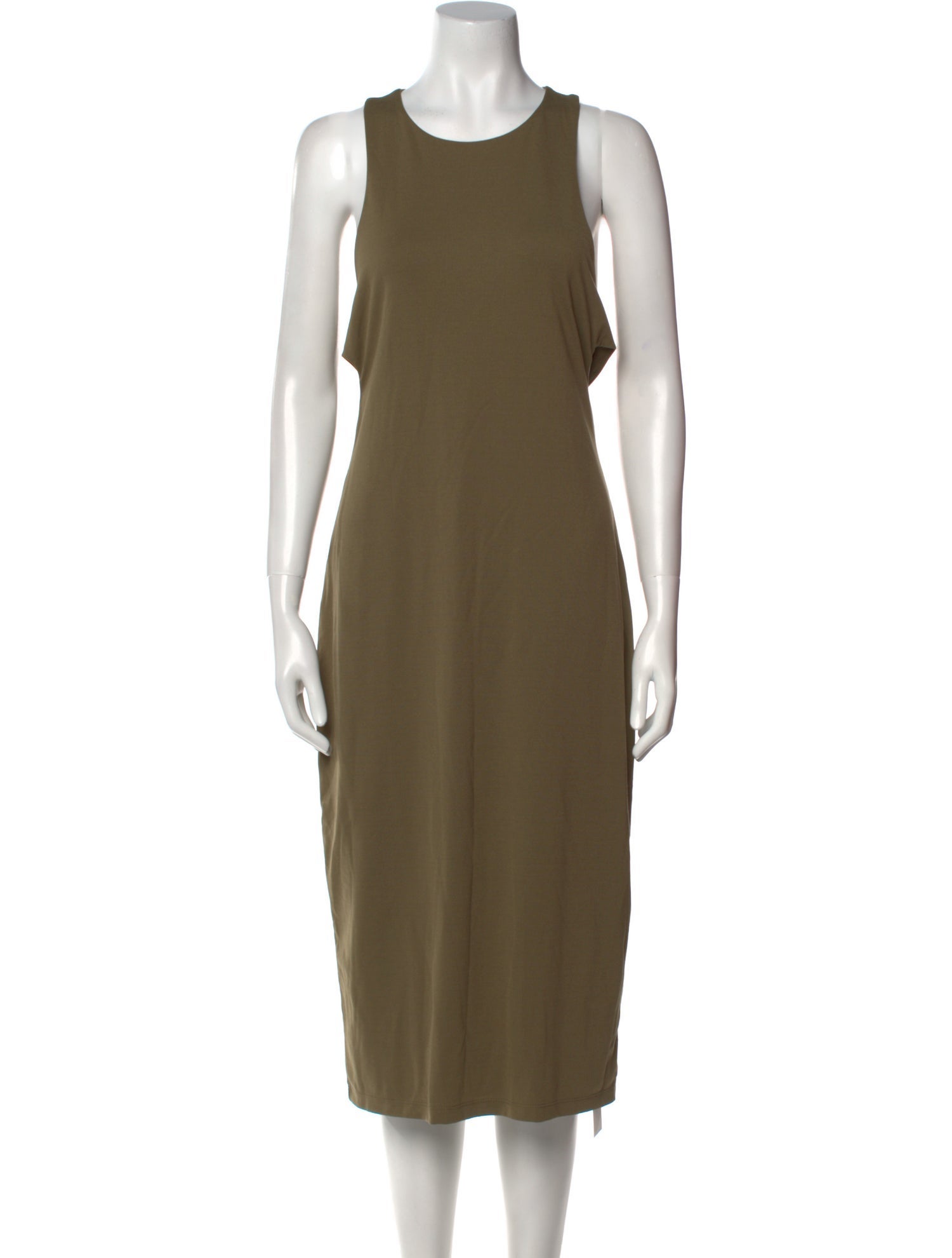 T by Alexander Wang Scoop Neck Midi Length Dress