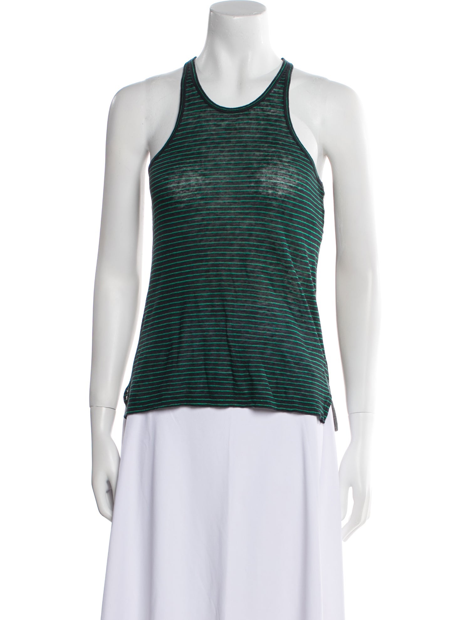 T by Alexander Wang Striped Scoop Neck Sweater