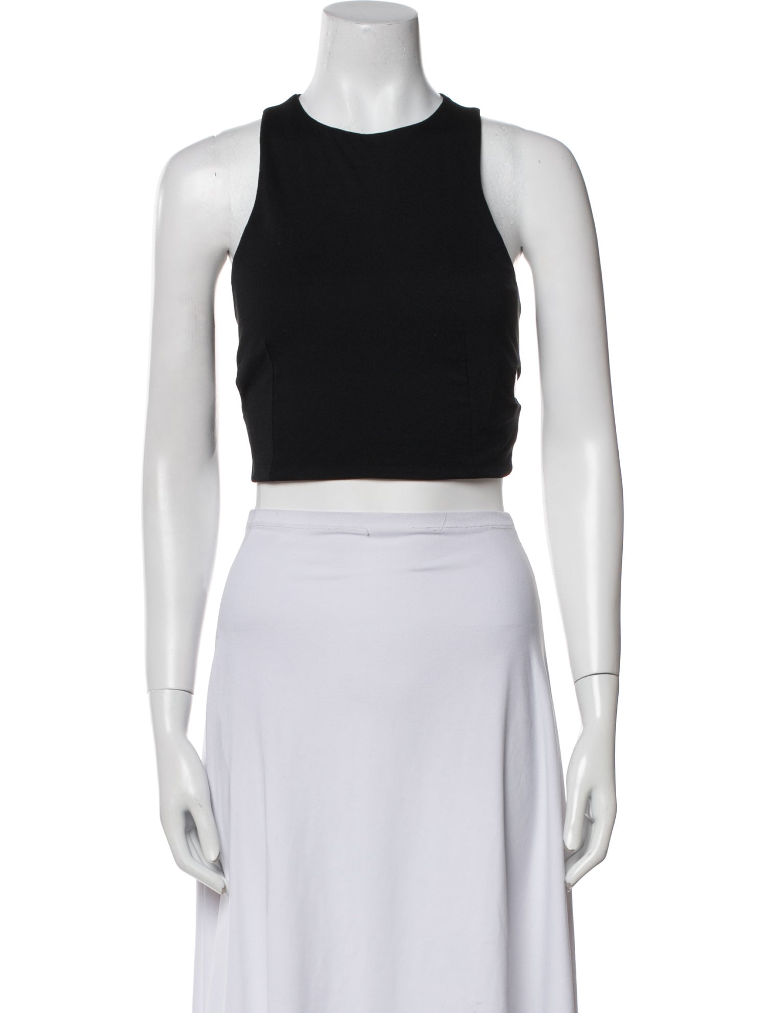 T by Alexander Wang Crew Neck Sleeveless Crop Top