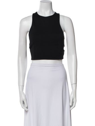 T by Alexander Wang Crew Neck Sleeveless Crop Top
