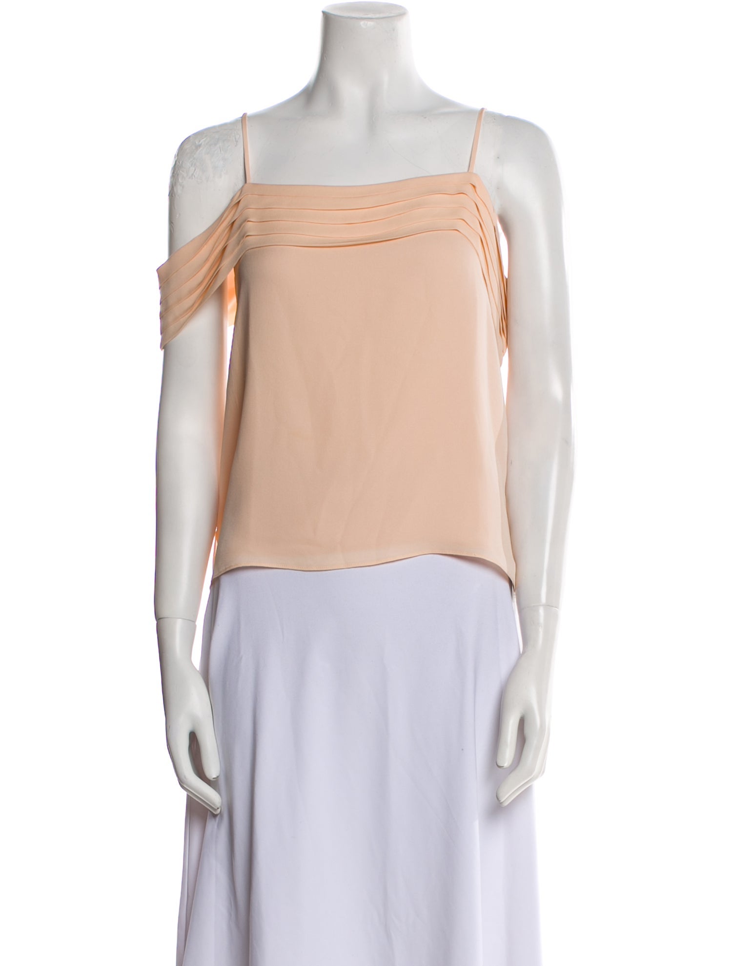 T by Alexander Wang Silk Square Neckline Crop Top