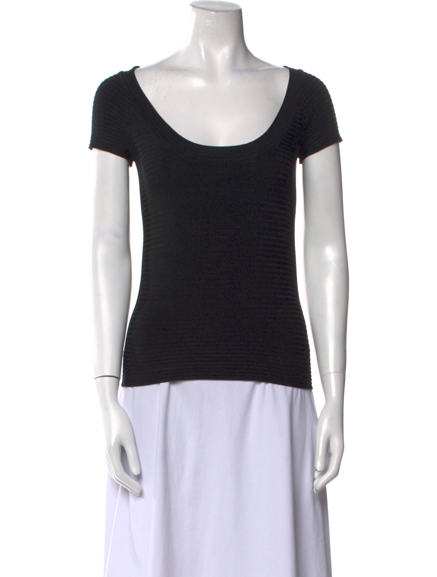 T by Alexander Wang Scoop Neck Short Sleeve T-Shirt