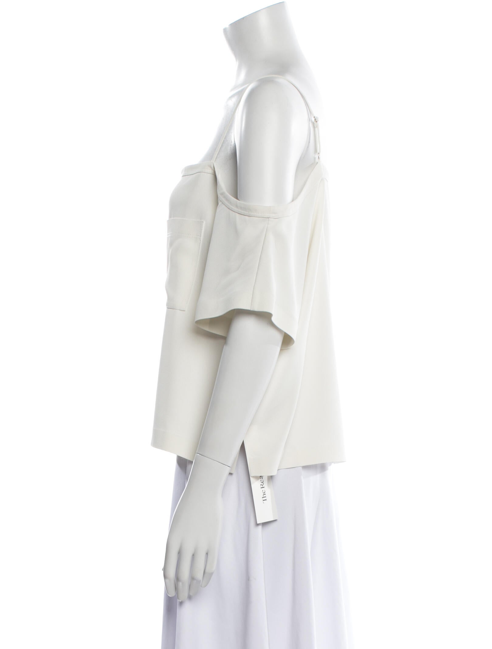 T by Alexander Wang Silk Square Neckline Crop Top