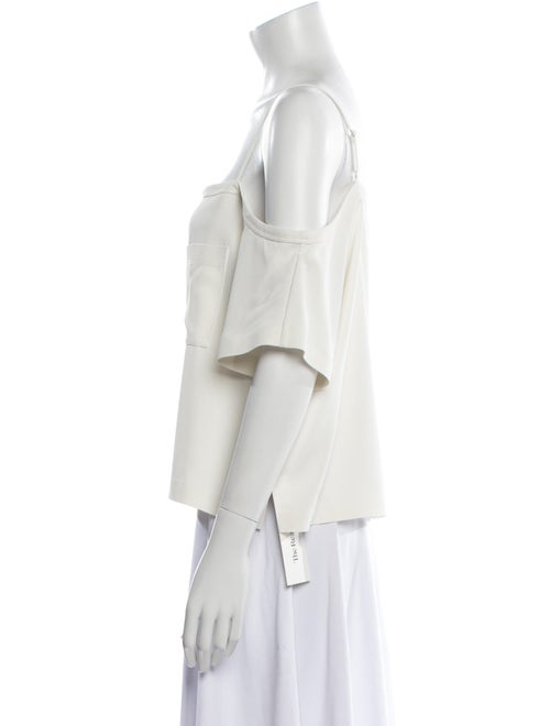 T by Alexander Wang Silk Square Neckline Crop Top