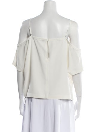 T by Alexander Wang Silk Square Neckline Crop Top