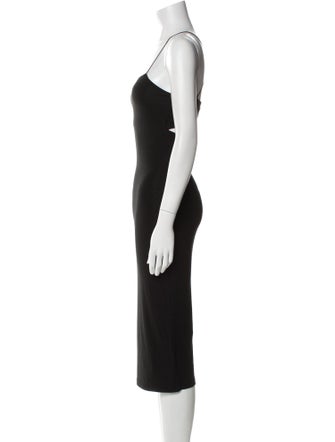 T by Alexander Wang Square Neckline Midi Length Dress