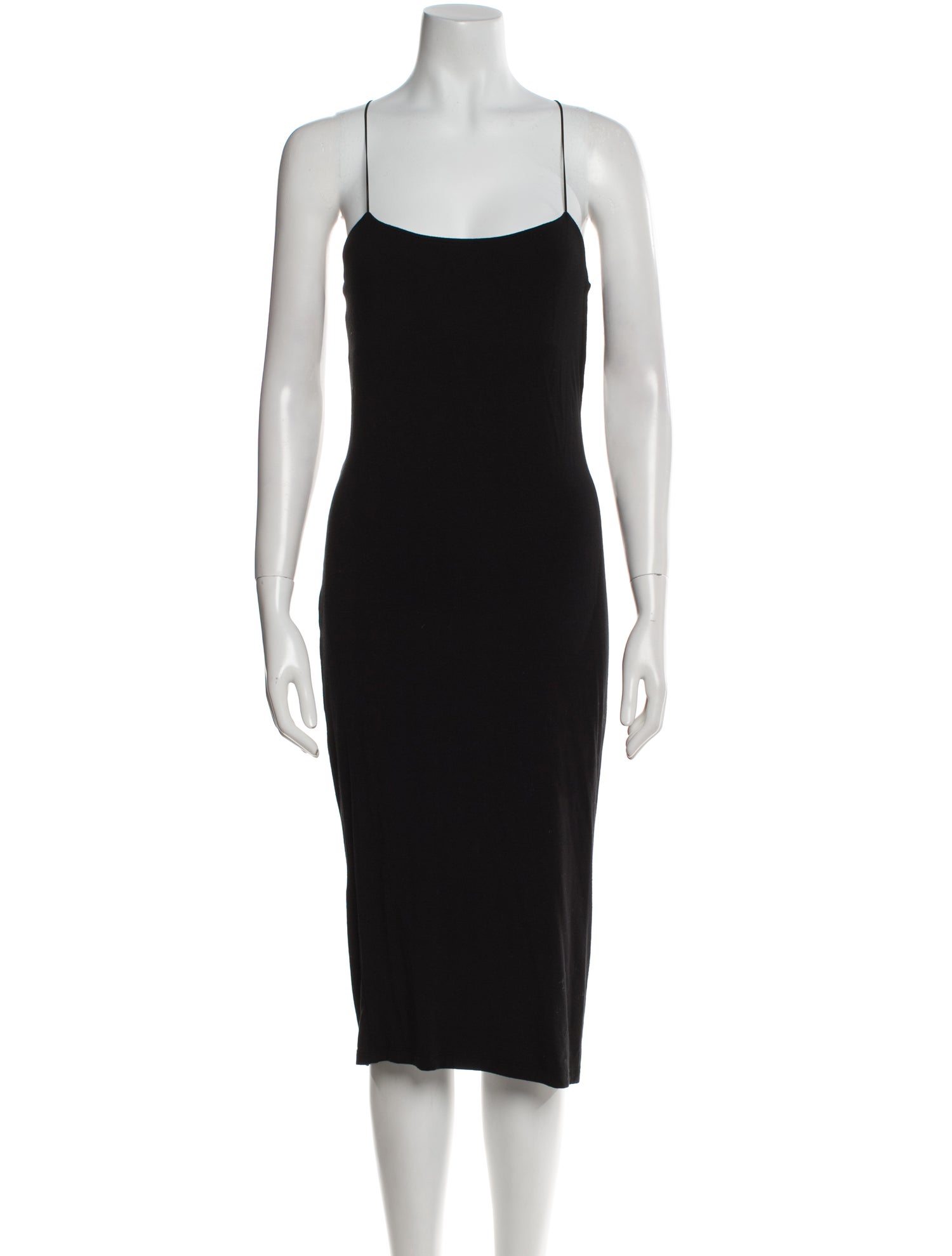 T by Alexander Wang Square Neckline Midi Length Dress