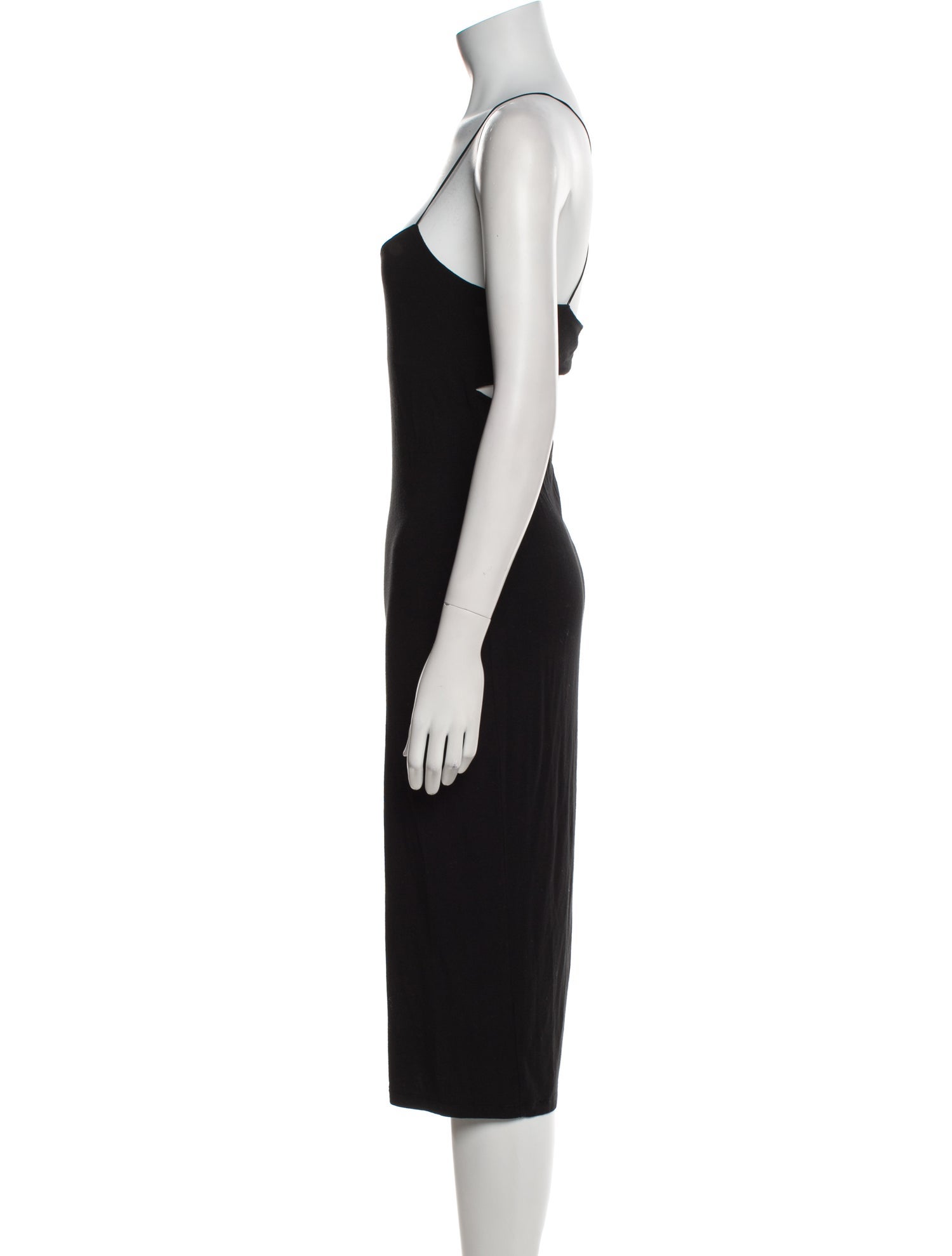 T by Alexander Wang Square Neckline Midi Length Dress