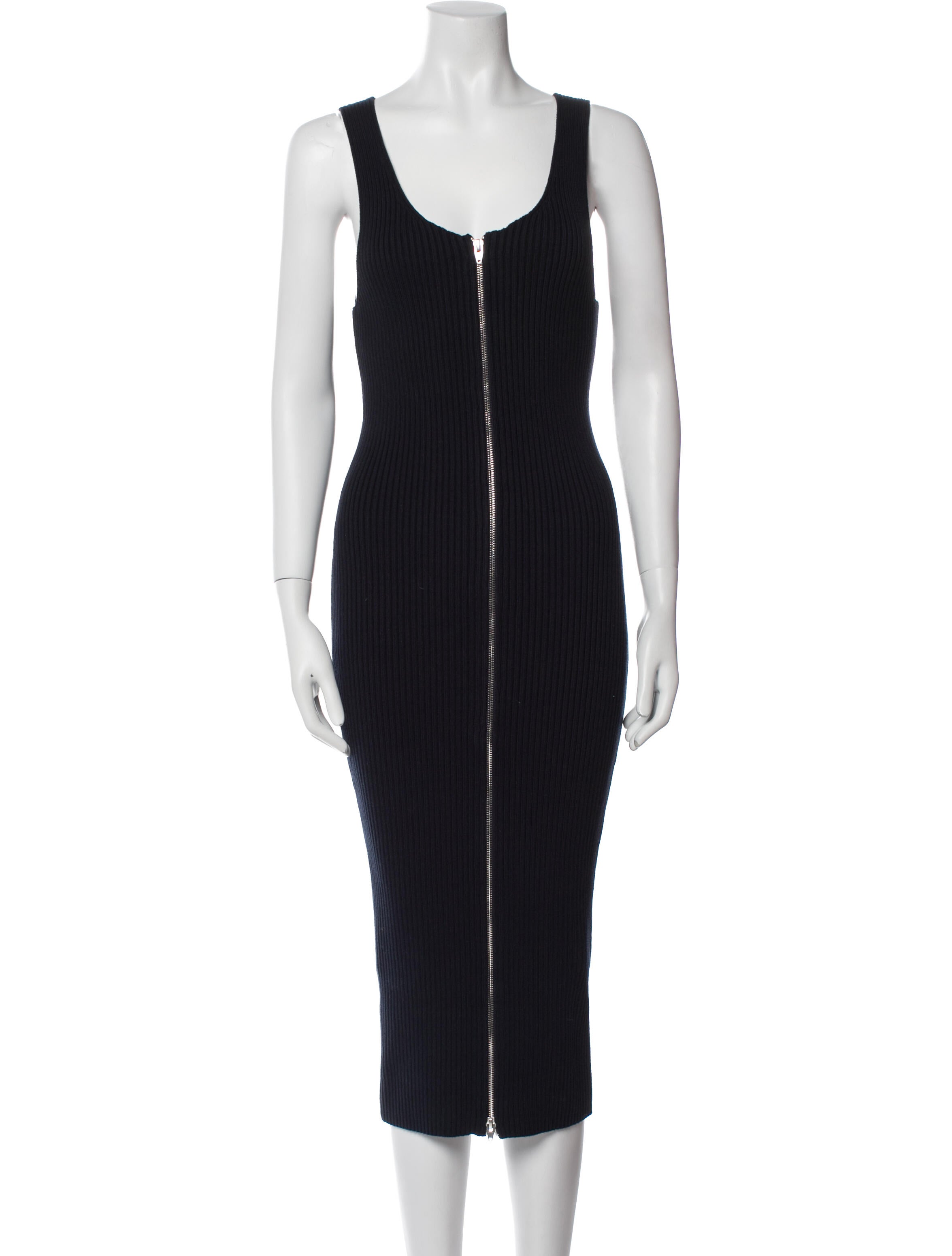 T by Alexander Wang Striped Midi Length Dress