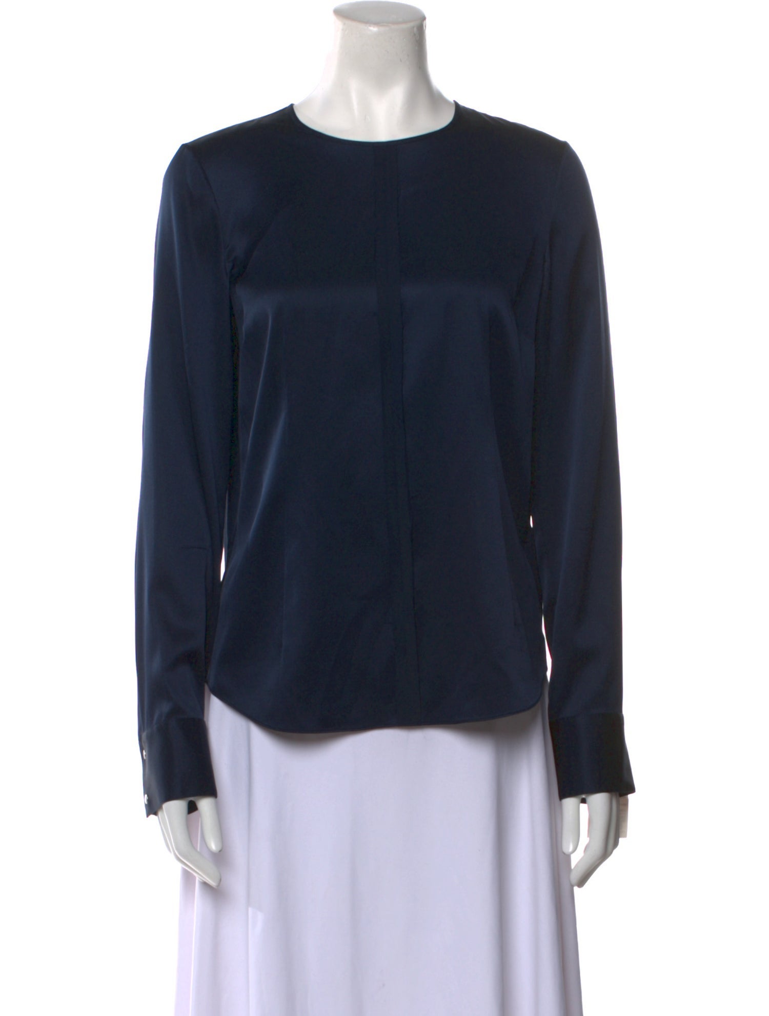 T by Alexander Wang Silk Crew Neck Blouse