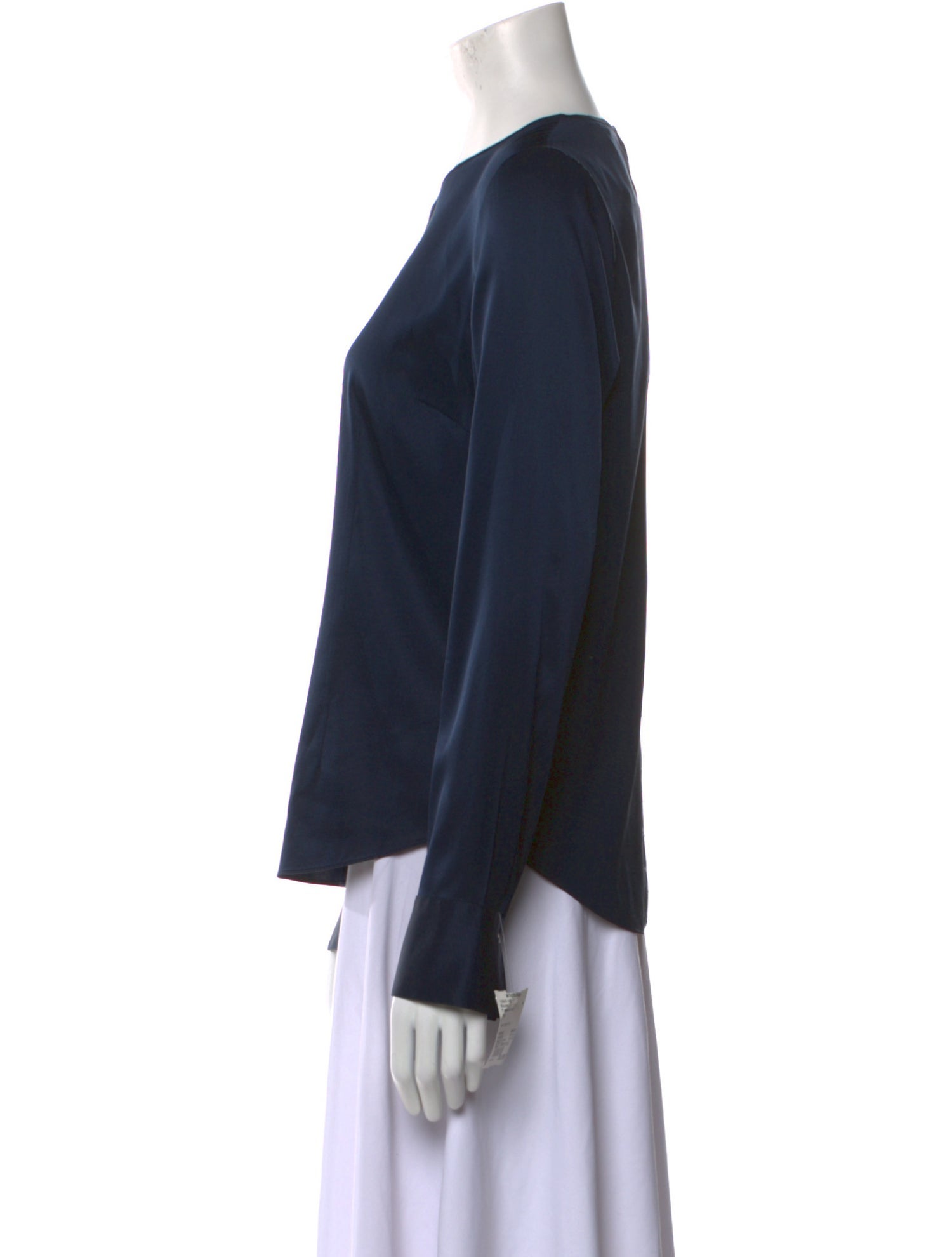 T by Alexander Wang Silk Crew Neck Blouse