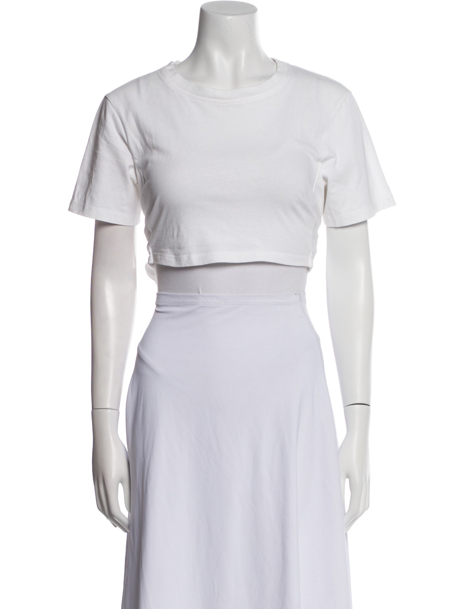T by Alexander Wang Crew Neck Short Sleeve Crop Top