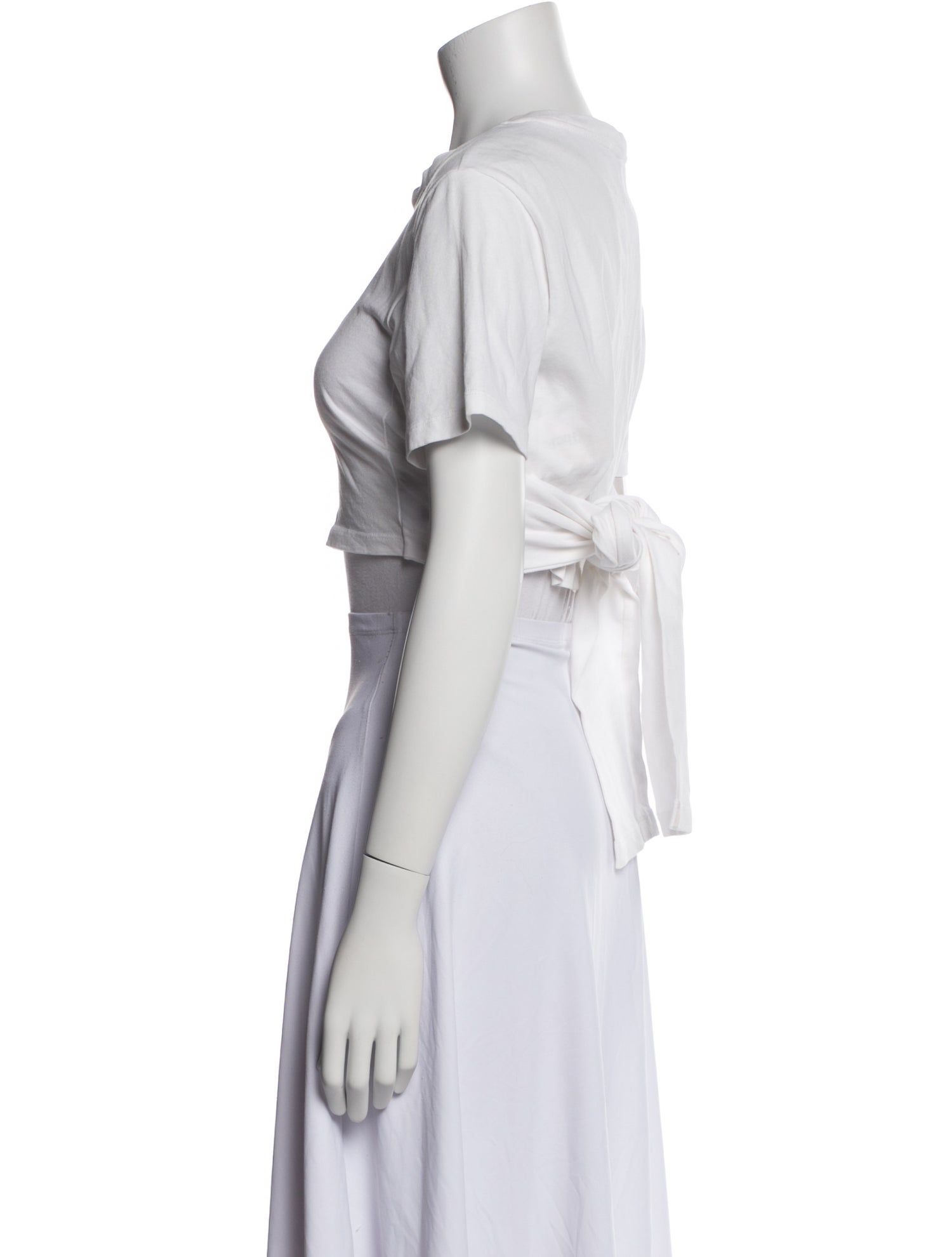 T by Alexander Wang Crew Neck Short Sleeve Crop Top