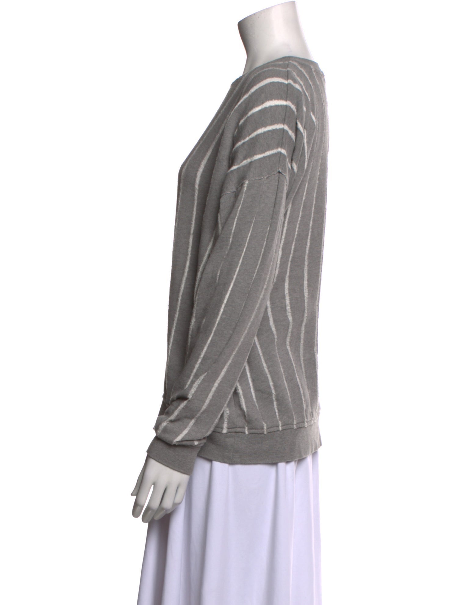 T by Alexander Wang Striped Crew Neck Sweatshirt