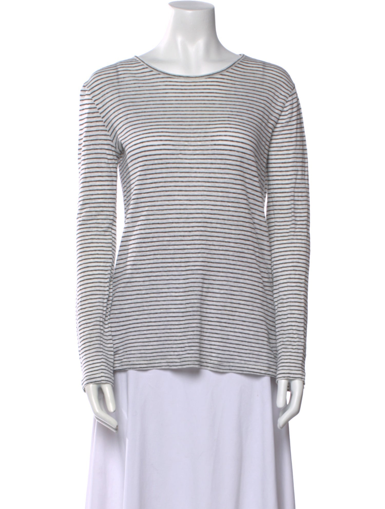 T by Alexander Wang Striped Bateau Neckline Top