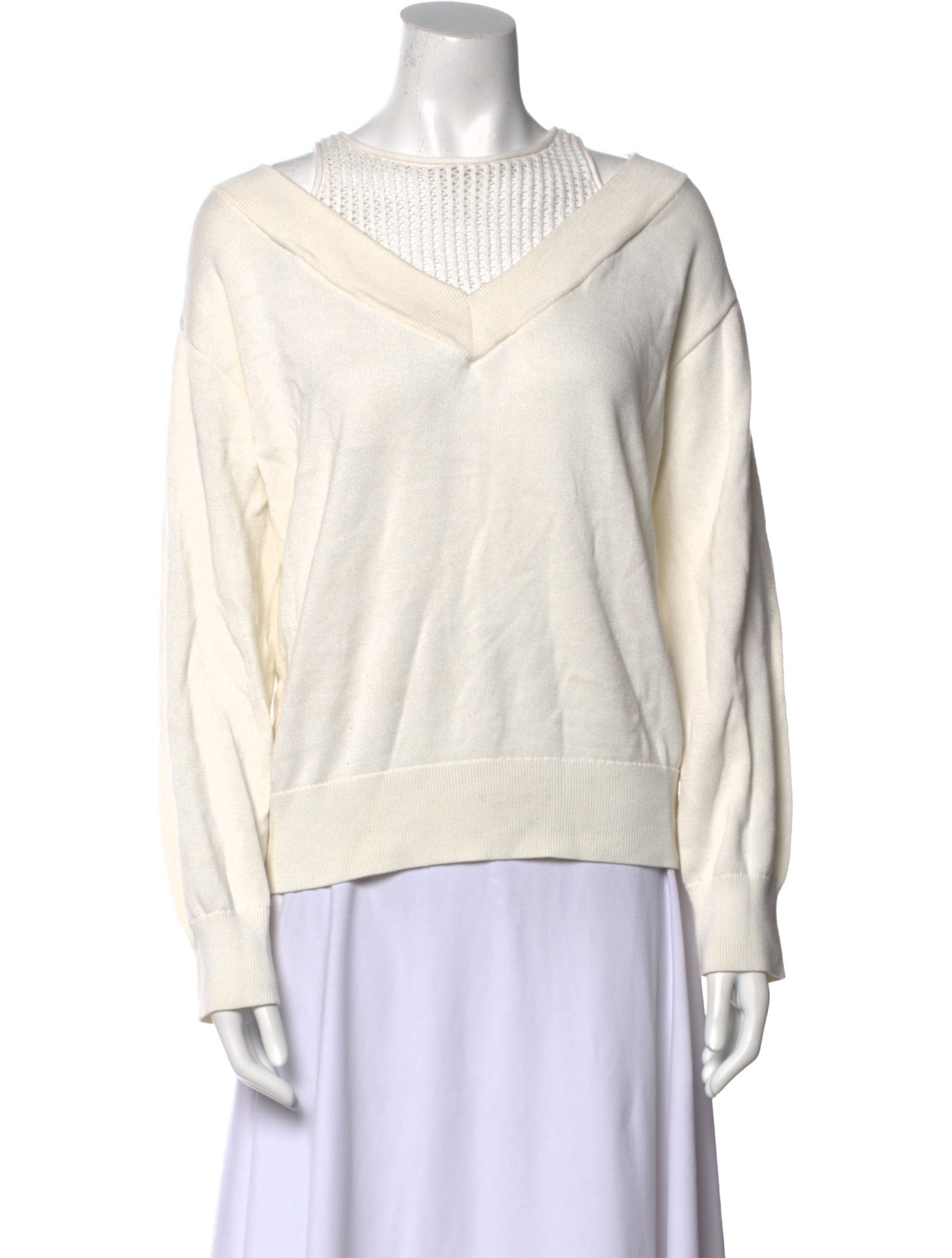 T by Alexander Wang Bateau Neckline Long Sleeve Sweatshirt