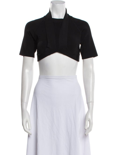 T by Alexander Wang Square Neckline Short Sleeve Crop Top