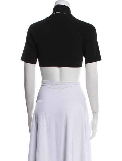 T by Alexander Wang Square Neckline Short Sleeve Crop Top
