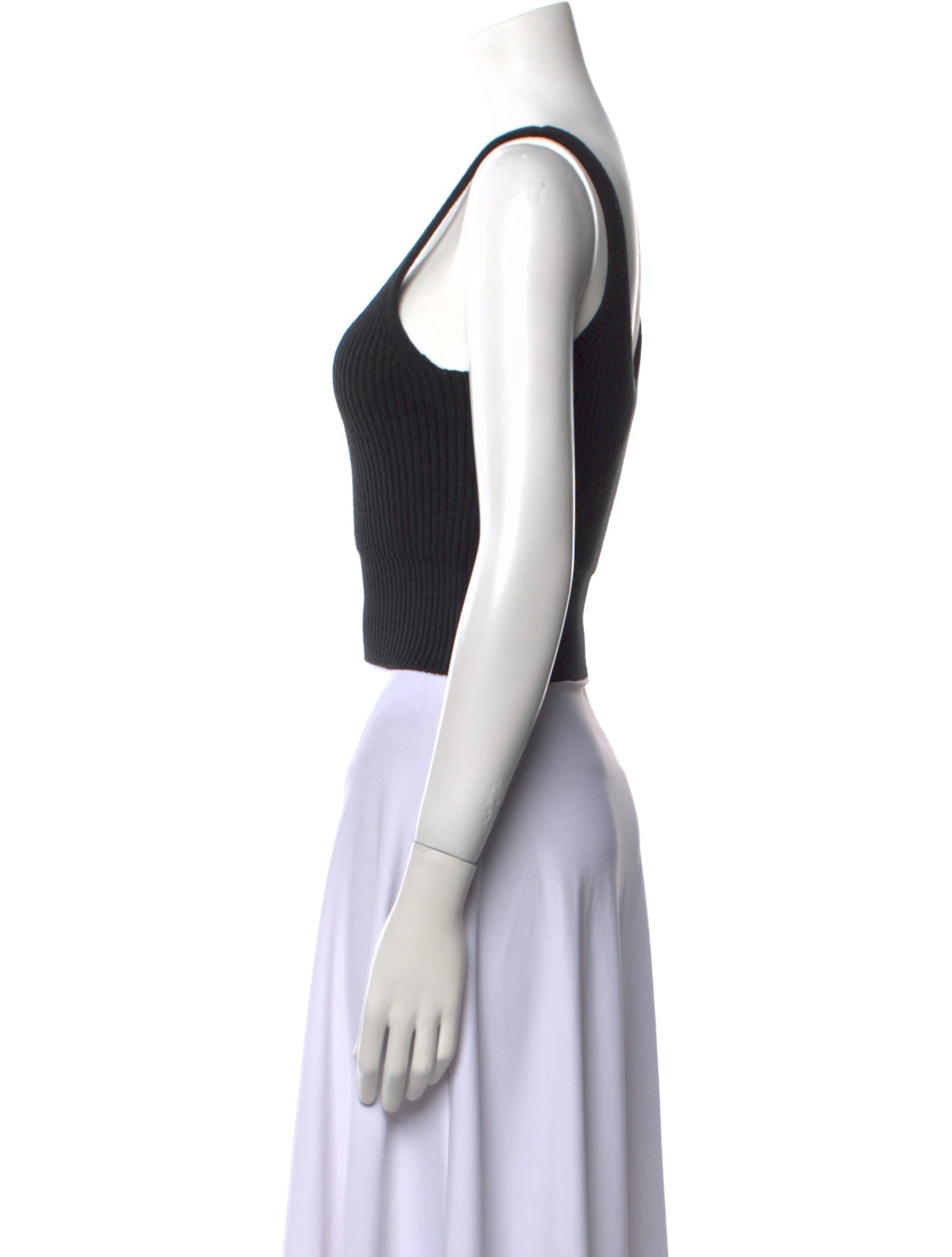 T by Alexander Wang Scoop Neck Sleeveless Crop Top