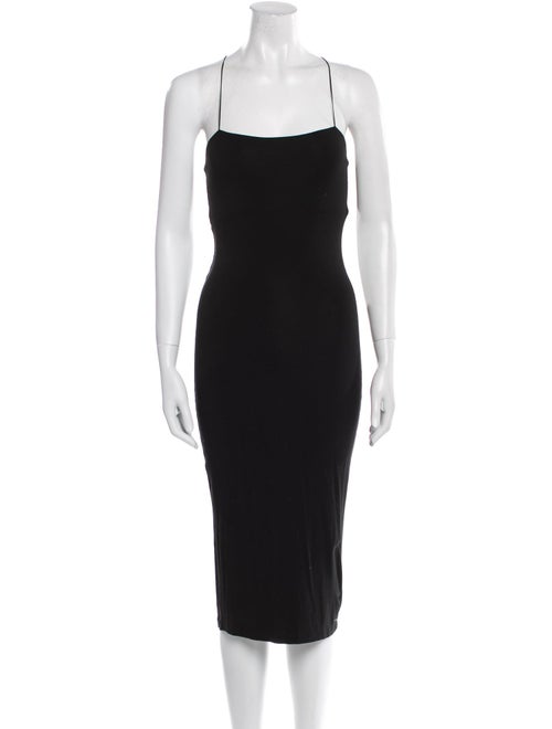 T by Alexander Wang Square Neckline Midi Length Dress