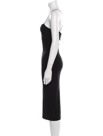 T by Alexander Wang Square Neckline Midi Length Dress