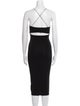 T by Alexander Wang Square Neckline Midi Length Dress
