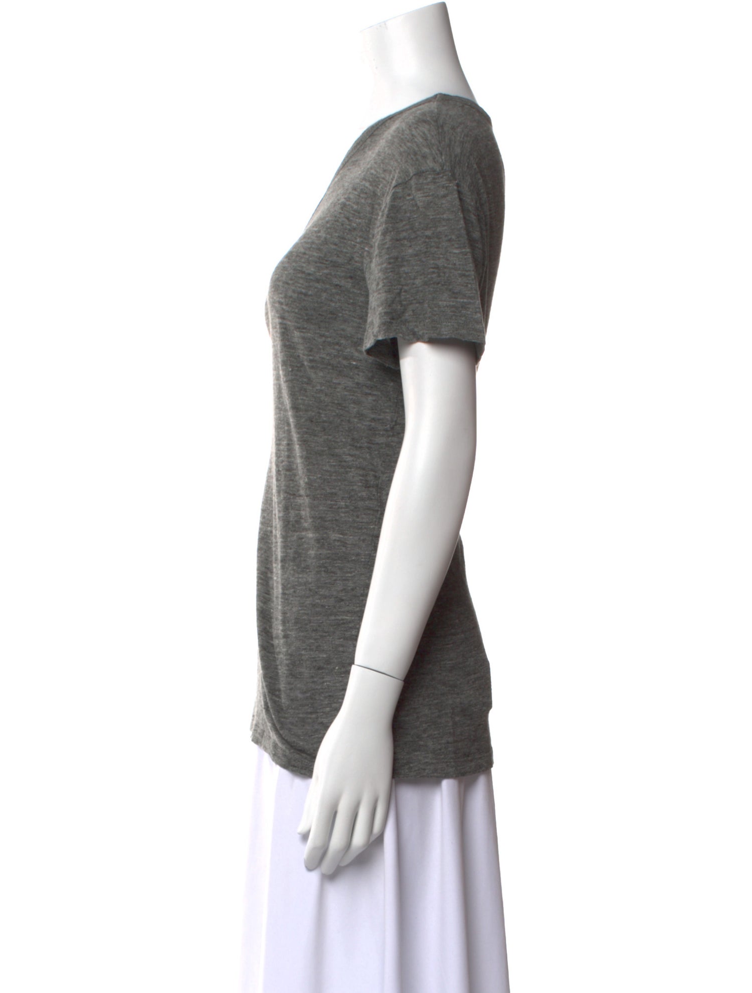 T by Alexander Wang Bateau Neckline Short Sleeve T-Shirt