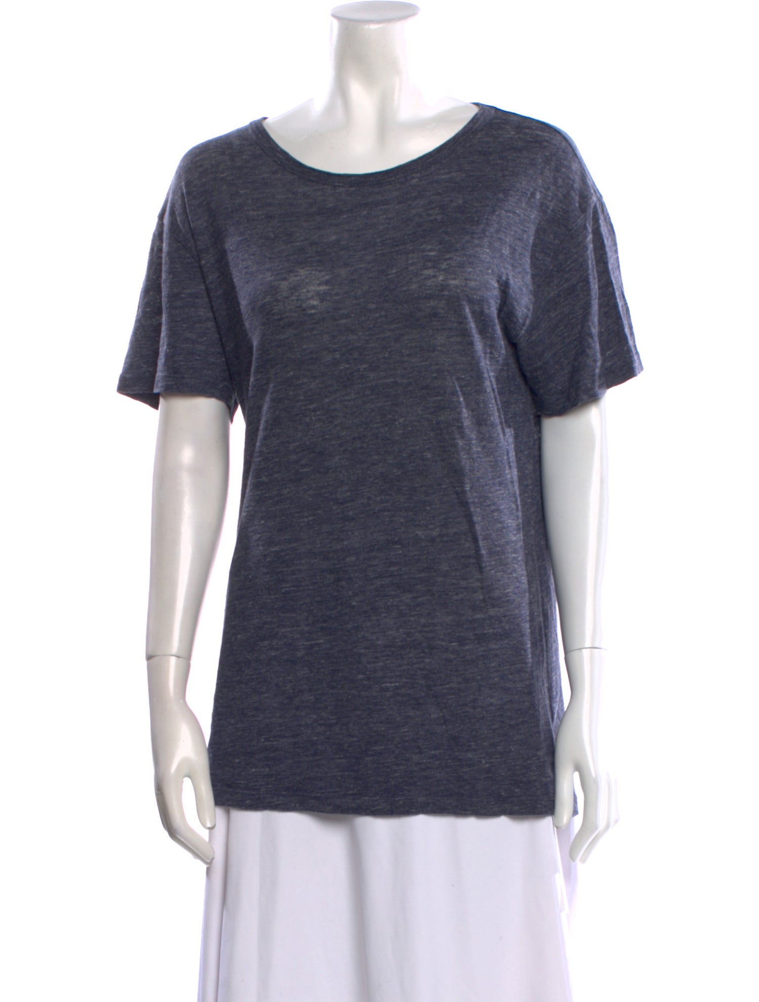 T by Alexander Wang Linen Scoop Neck T-Shirt