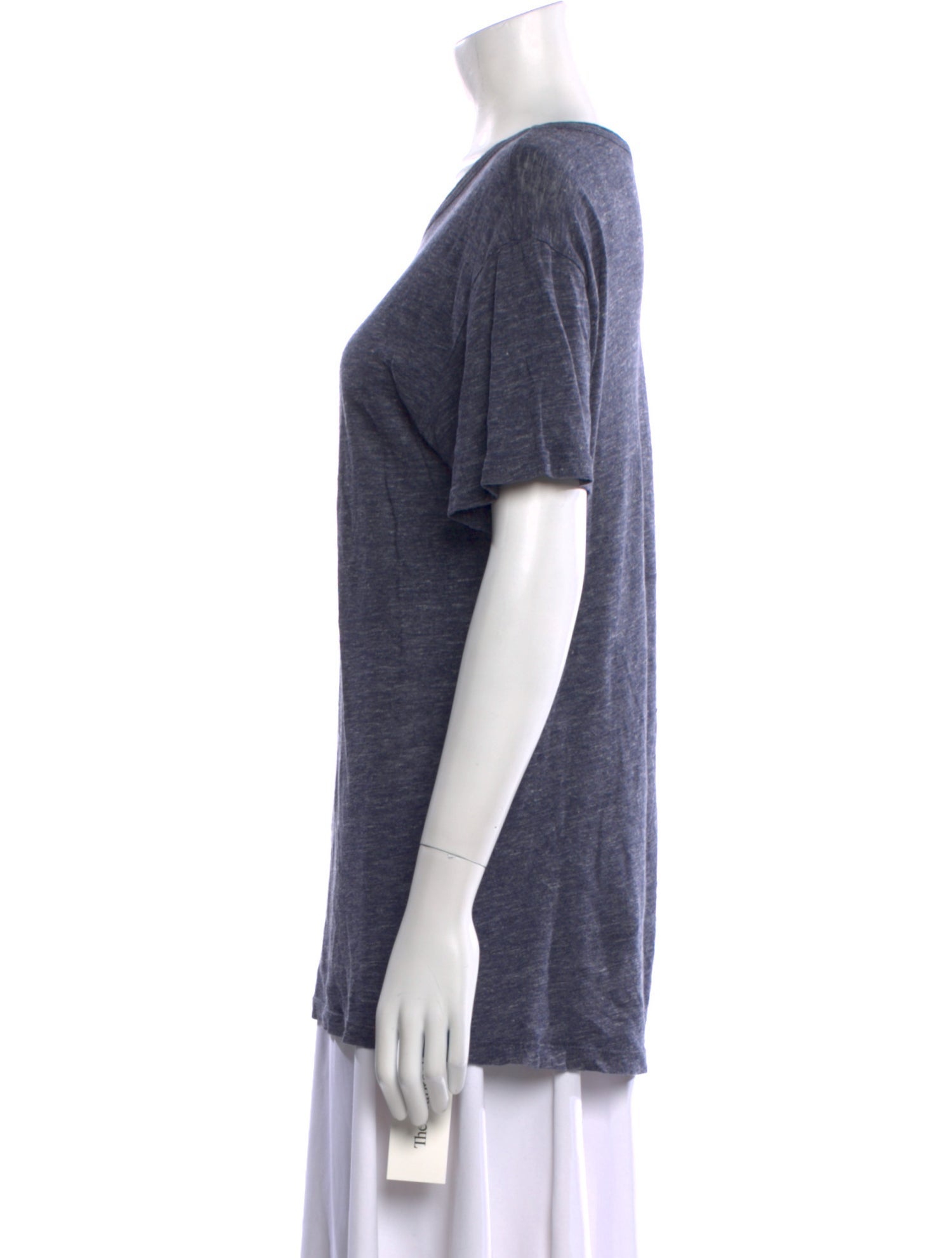 T by Alexander Wang Linen Scoop Neck T-Shirt