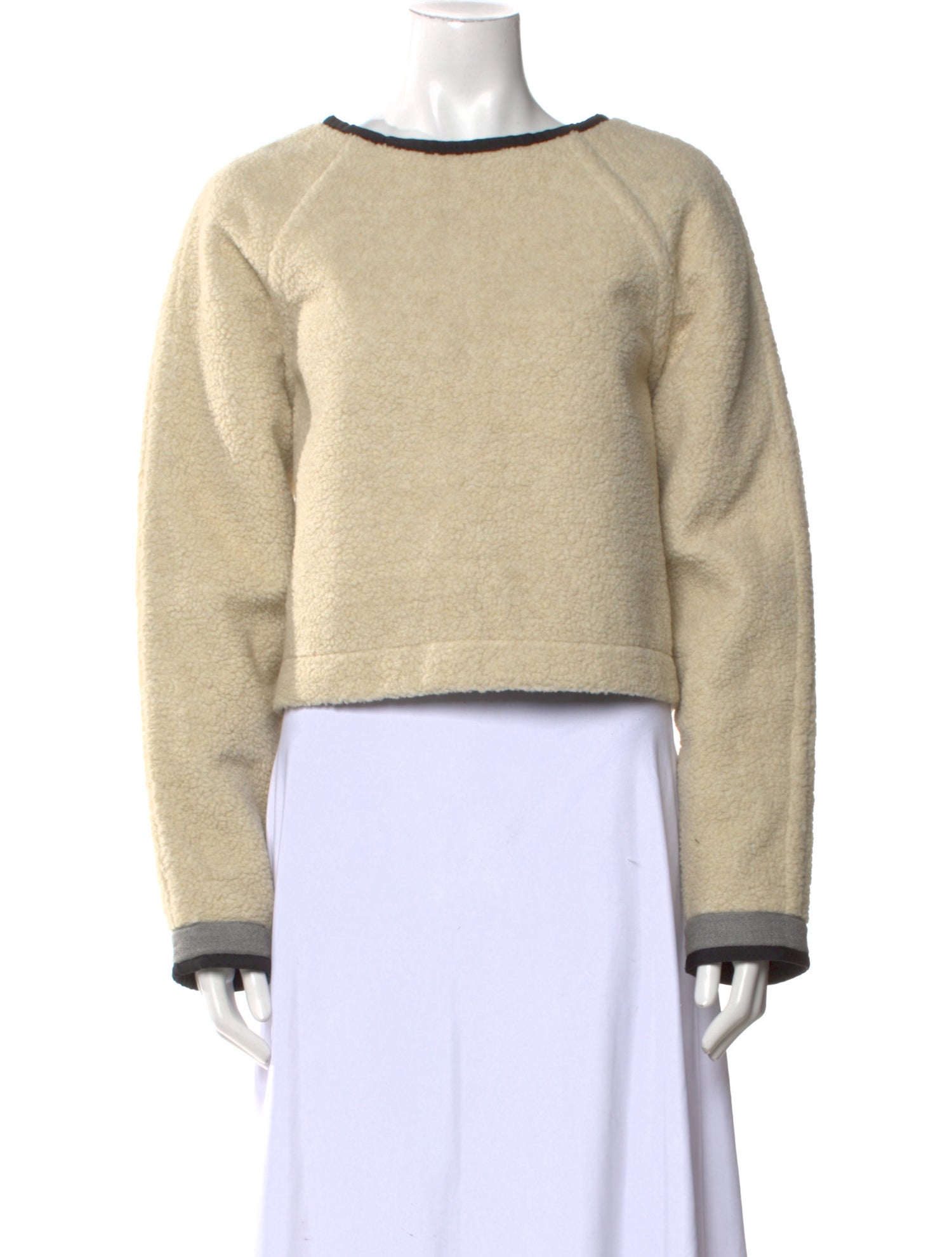 T by Alexander Wang Bateau Neckline Long Sleeve Sweatshirt