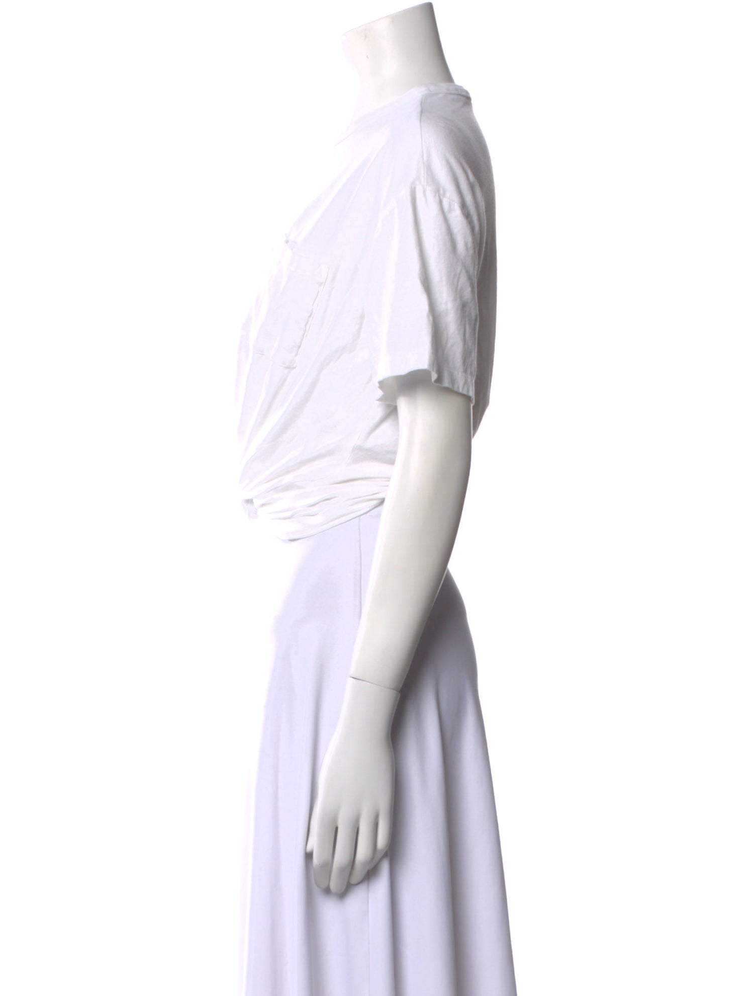 T by Alexander Wang Crew Neck Short Sleeve Crop Top