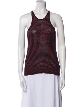 T by Alexander Wang Linen Striped Top