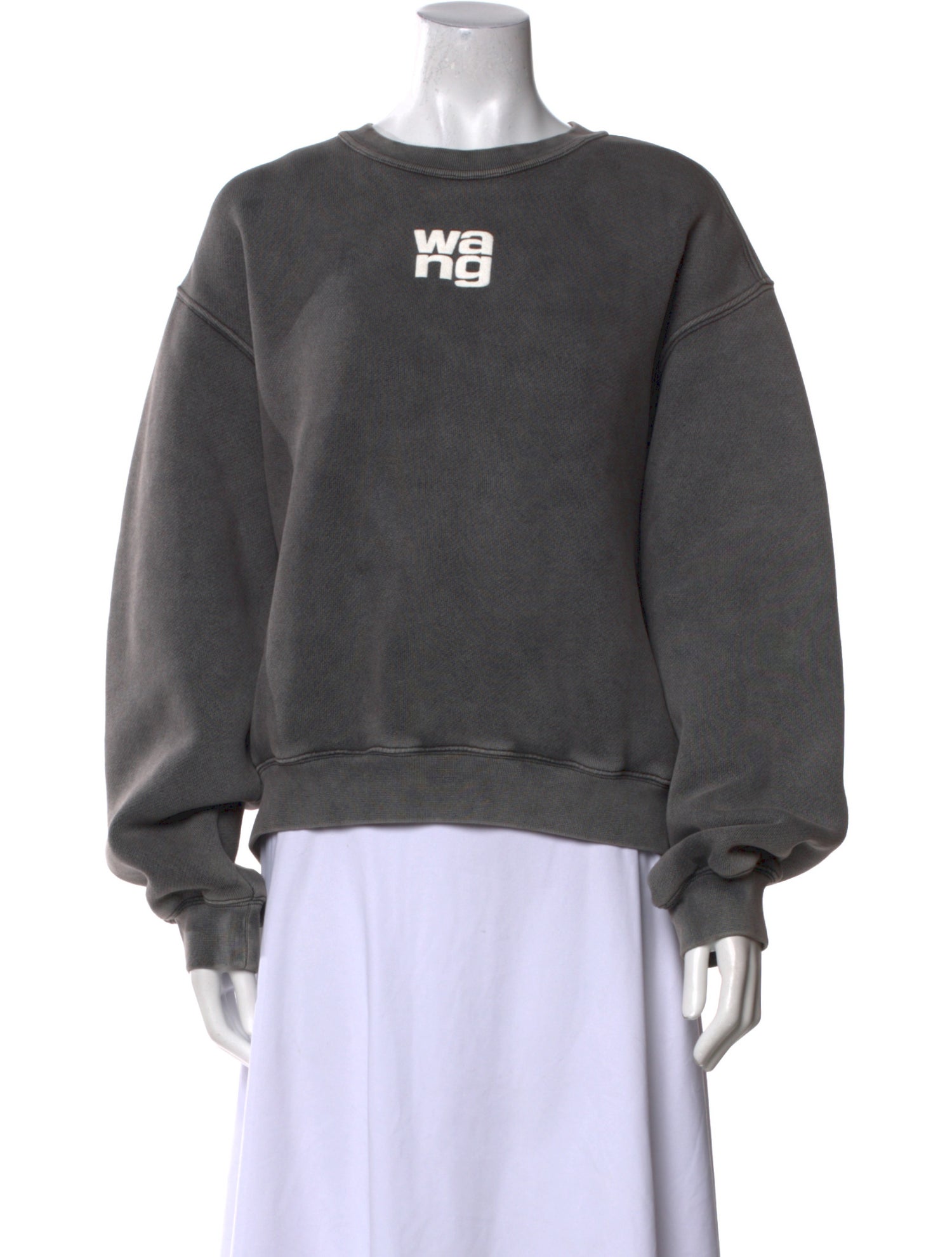 T by Alexander Wang Graphic Print Crew Neck Sweatshirt