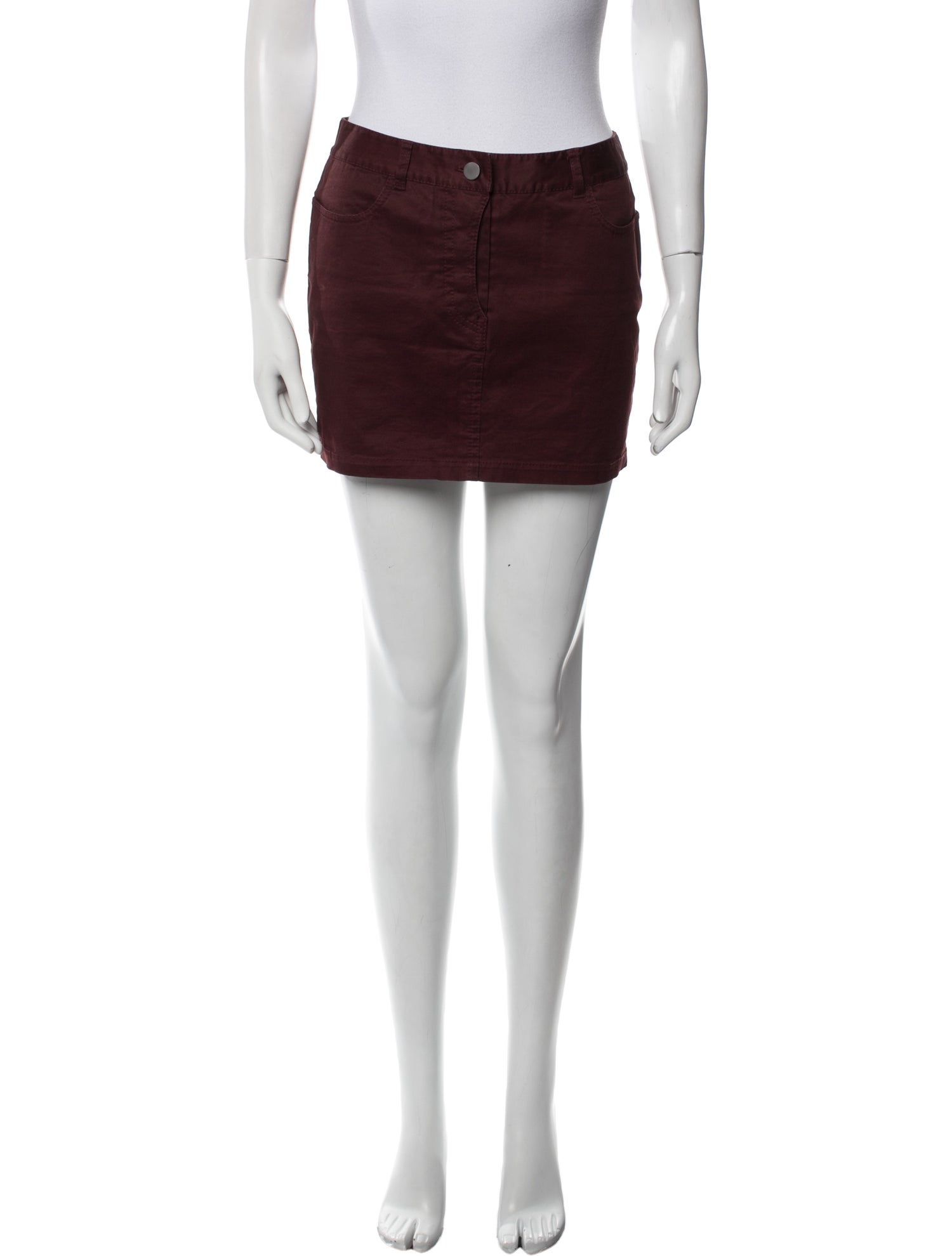 T by Alexander Wang Leather Trim Embellishment Mini Skirt