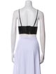 T by Alexander Wang Leather V-Neck Crop Top