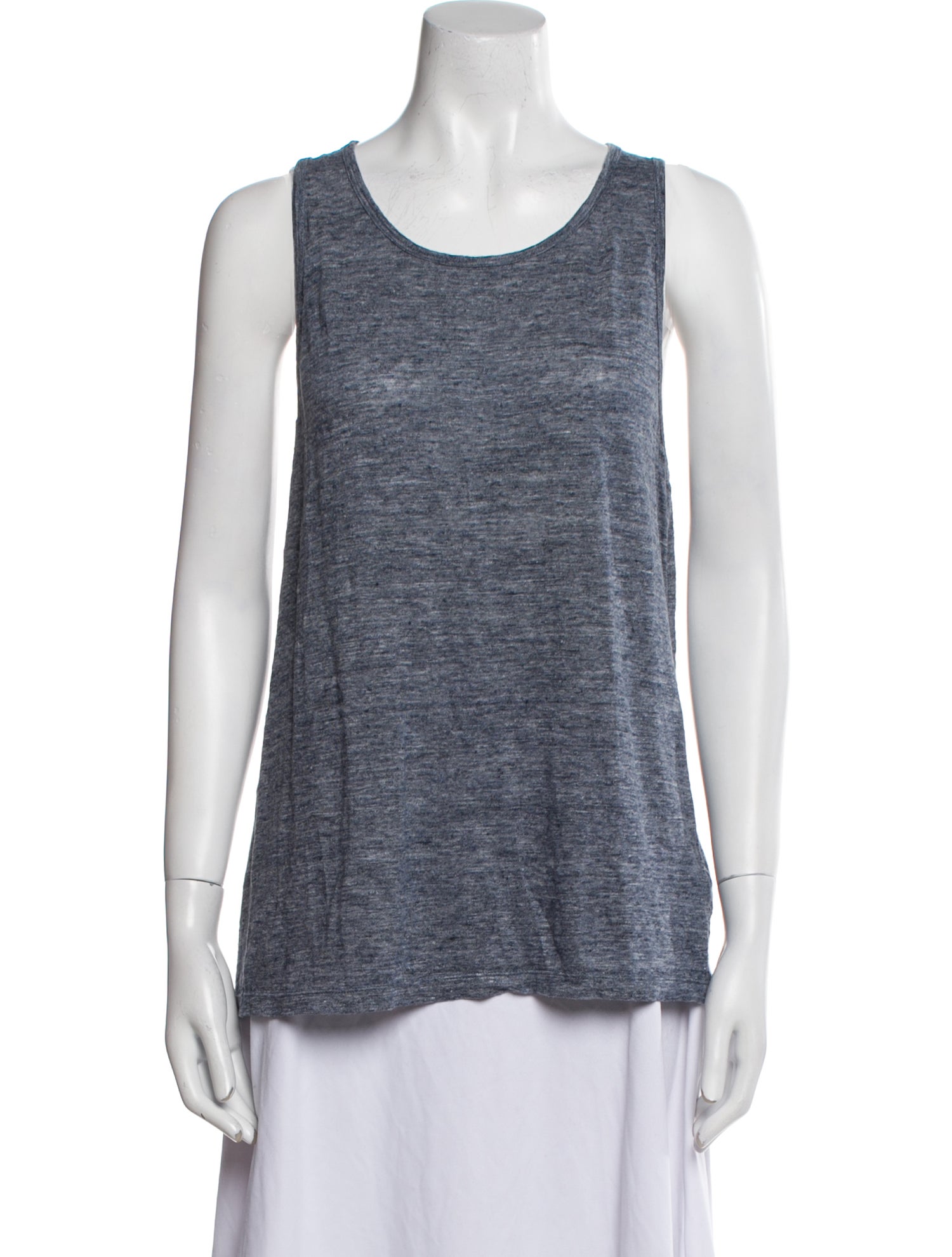 T by Alexander Wang Linen Scoop Neck Top