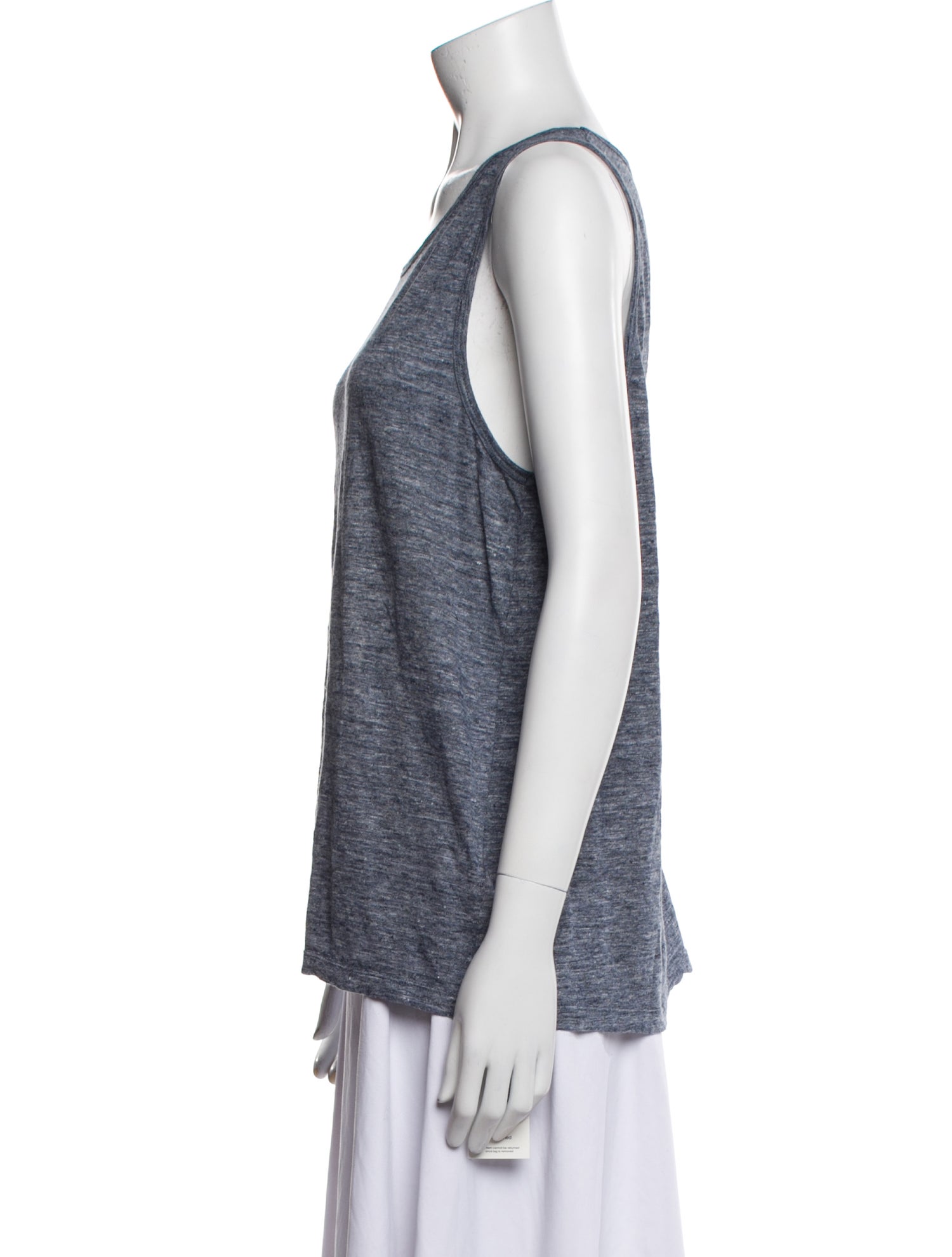 T by Alexander Wang Linen Scoop Neck Top