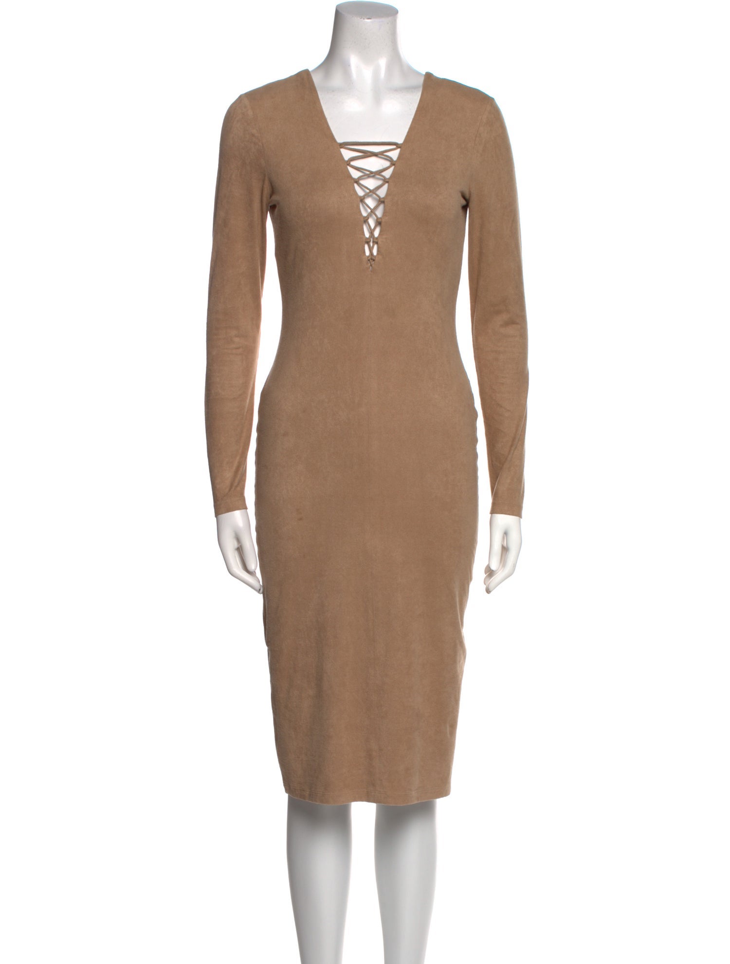 T by Alexander Wang V-Neck Knee-Length Dress