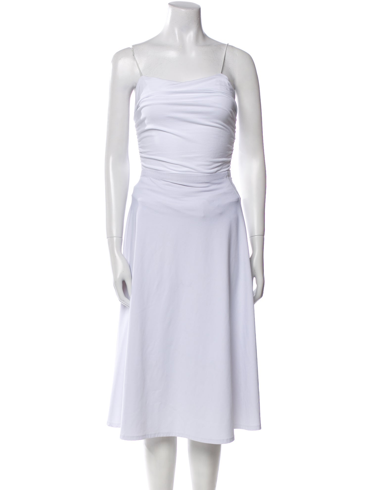 T by Alexander Wang Square Neckline Sleeveless Crop Top