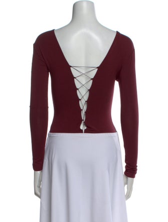 T by Alexander Wang V-Neck Long Sleeve Bodysuit