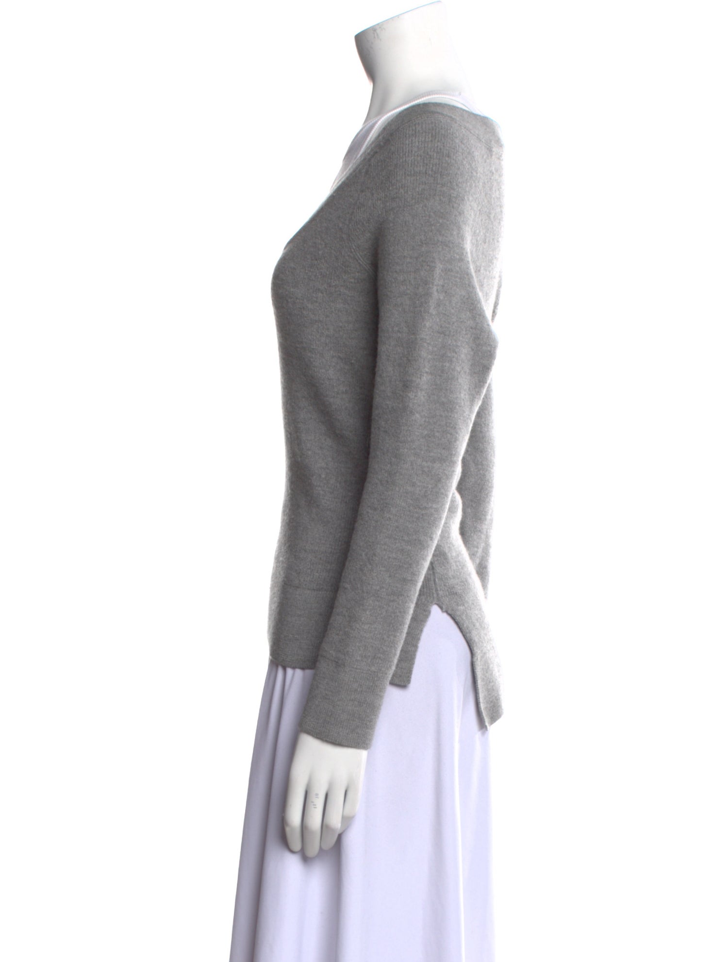 T by Alexander Wang Wool V-Neck Sweatshirt