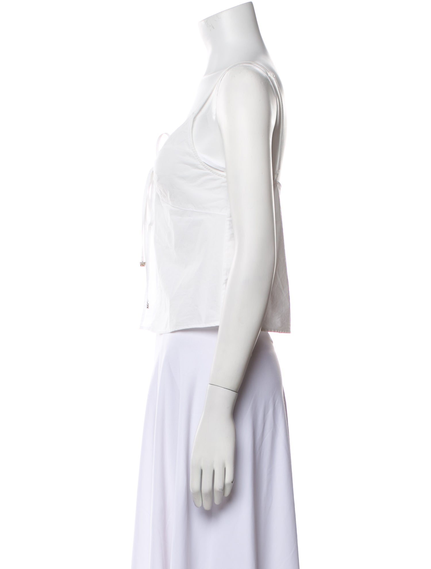 T by Alexander Wang V-Neck Sleeveless Crop Top