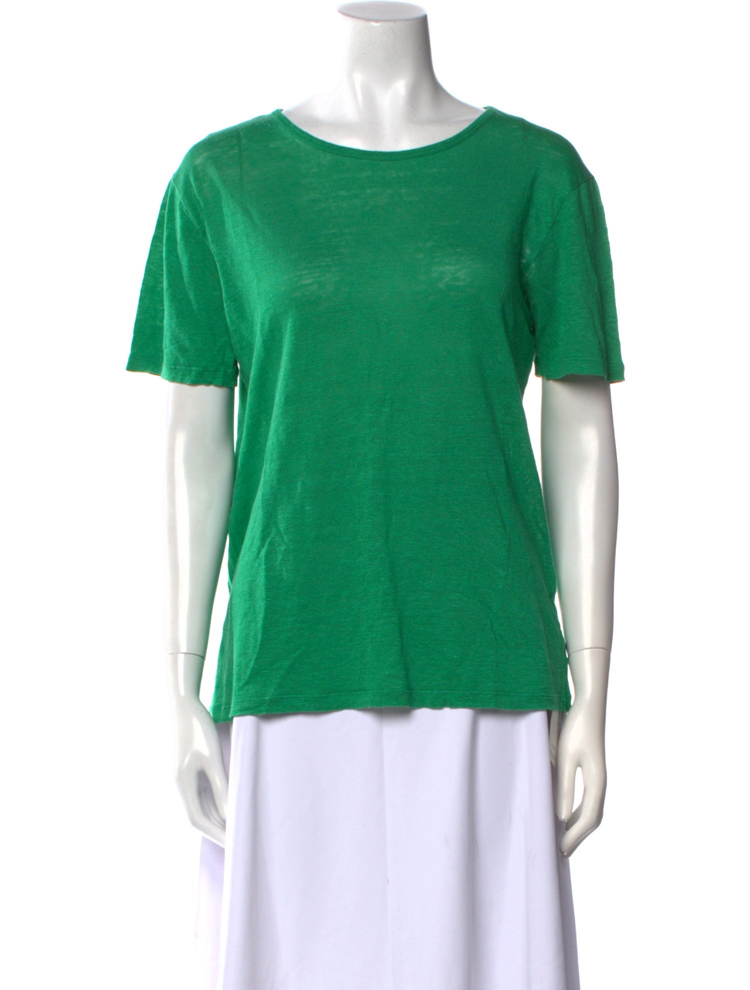T by Alexander Wang Linen Scoop Neck T-Shirt