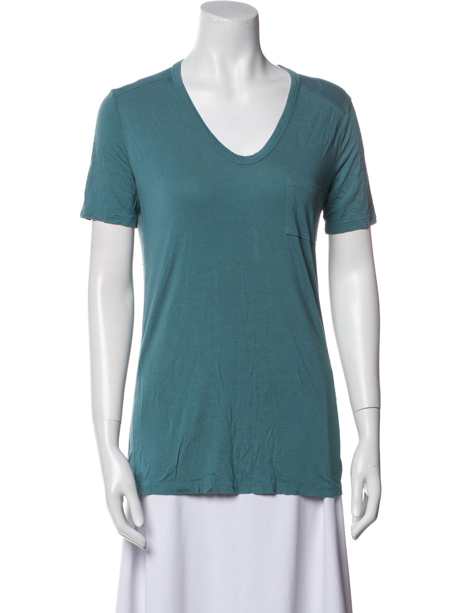 T by Alexander Wang V-Neck Short Sleeve T-Shirt