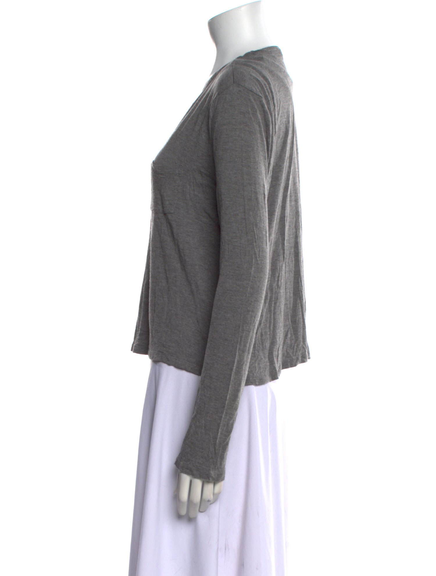 T by Alexander Wang Scoop Neck Long Sleeve T-Shirt