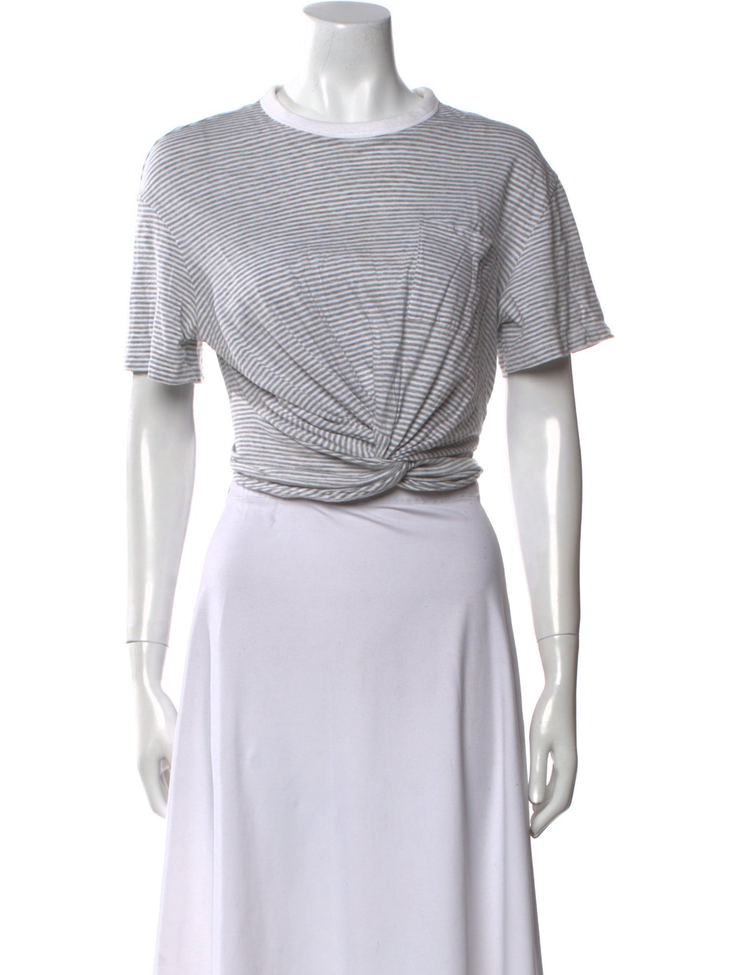 T by Alexander Wang Cowl Neck Short Sleeve Crop Top