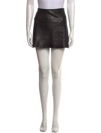 T by Alexander Wang Leather Trim Embellishment Mini Skirt