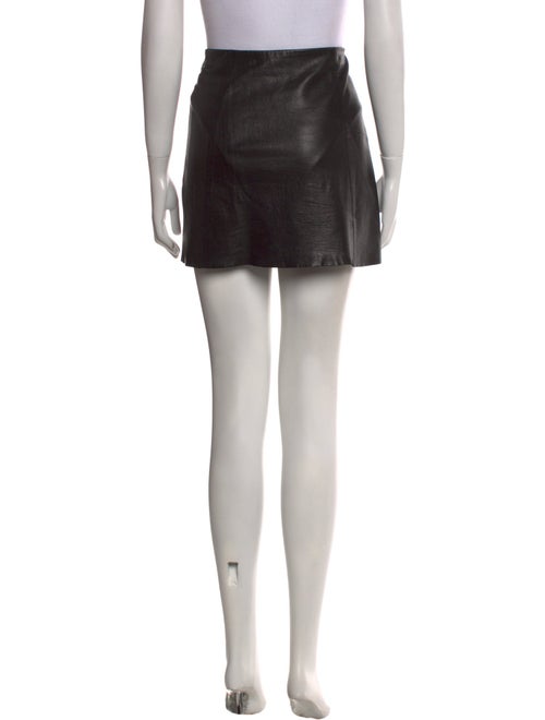 T by Alexander Wang Leather Trim Embellishment Mini Skirt