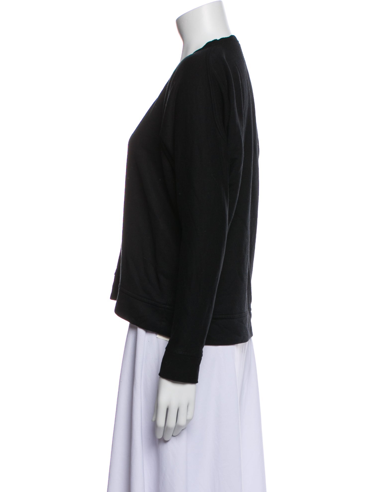 T by Alexander Wang Scoop Neck Long Sleeve Sweatshirt