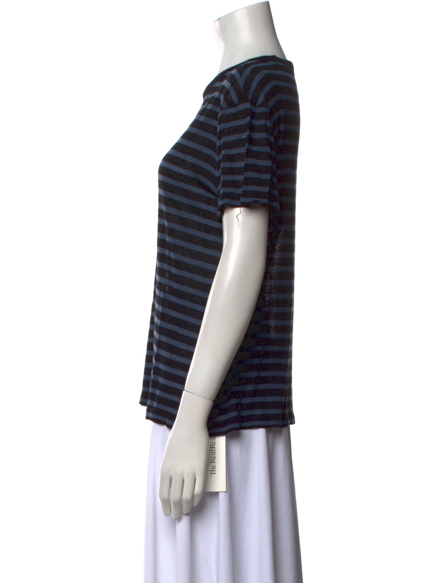 T by Alexander Wang Linen Striped T-Shirt